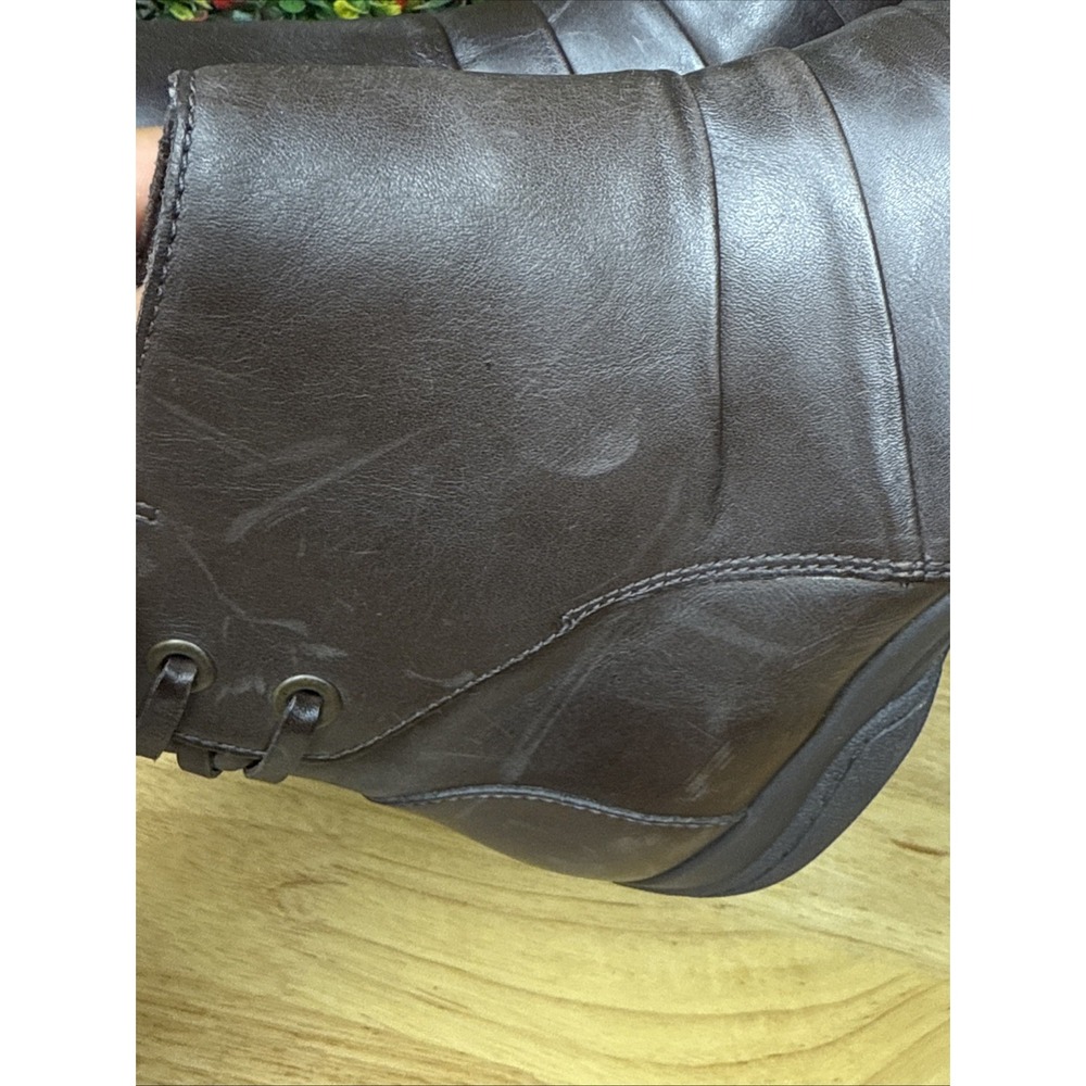 Clarks Collection Zip Side‎ Leather Mid Rise Boots  26102919 Brown Women's 8 GUC - Picture 11 of 13